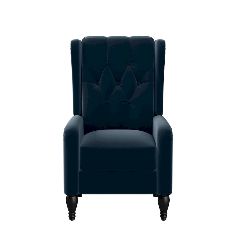 Sillón reclinable de empuje con respaldo de terciopelo
