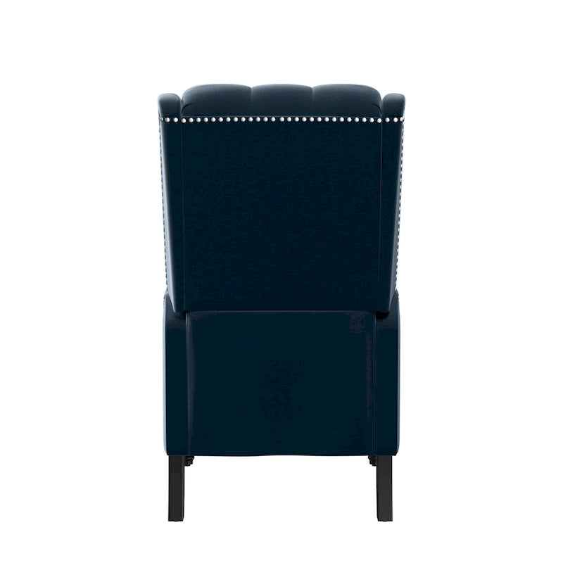 Sillón reclinable de empuje con respaldo de terciopelo