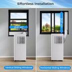 Costway 7100 BTU (10000 BTU ASHRAE) Portable Air Conditioner 3-in-1 10000 BTU AC Unit with Dehumidifier and Cool and Fan