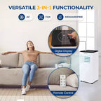 SereneLife SLACP803 Portable Air Conditioner with Dehumidifier & Fan  8000 BTU (White & Black)