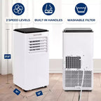 SereneLife SLACP803 Portable Air Conditioner with Dehumidifier & Fan  8000 BTU (White & Black)