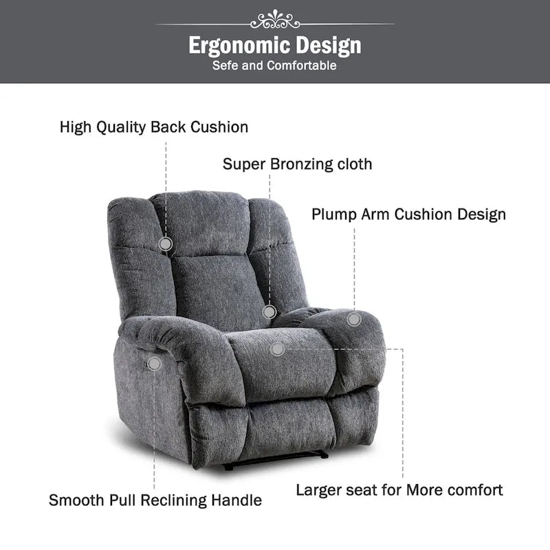 Sillón reclinable estándar motorizado de chenilla