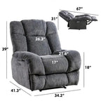 Sillón reclinable estándar motorizado de chenilla