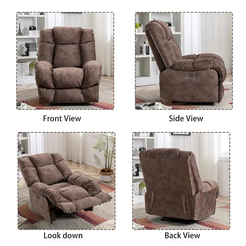 Sillón reclinable estándar motorizado de chenilla
