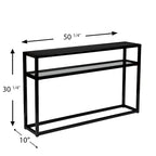 Mesa consola larga moderna de 50 con estante