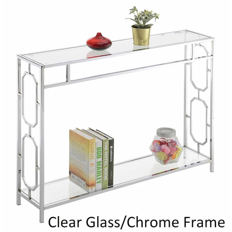 Mesa Consola Omega Chrome con Estante