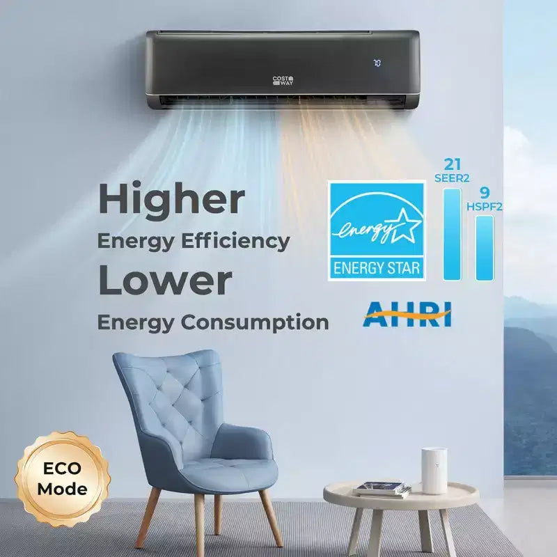 Costway 18000 BTU Mini Split Air Conditioner & Heater with Heat Pump