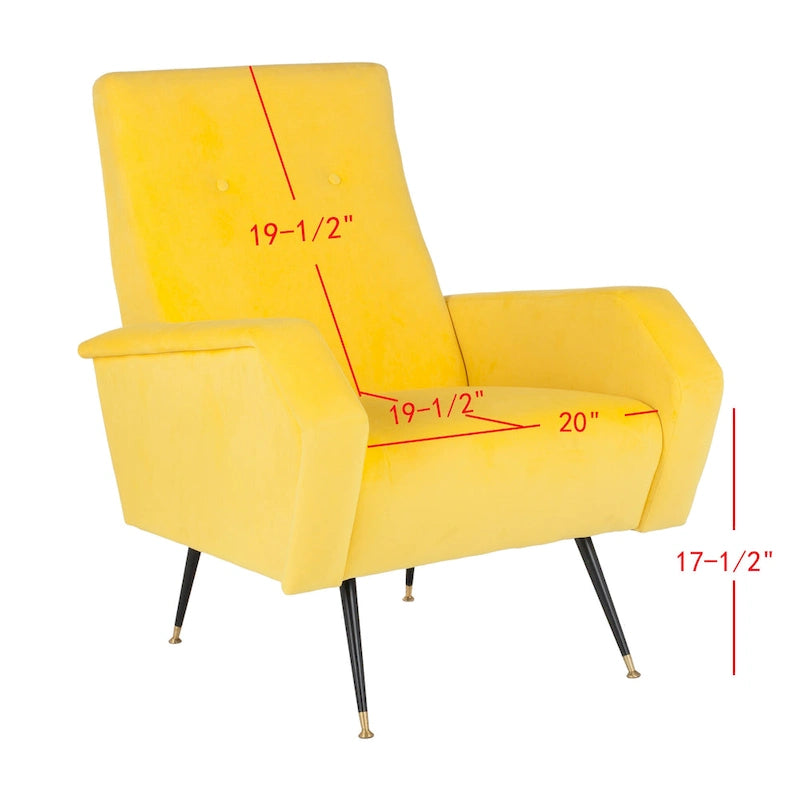 Sillón club retro moderno de mediados de siglo - 28 An. x 35 Prof. x 37 Al.