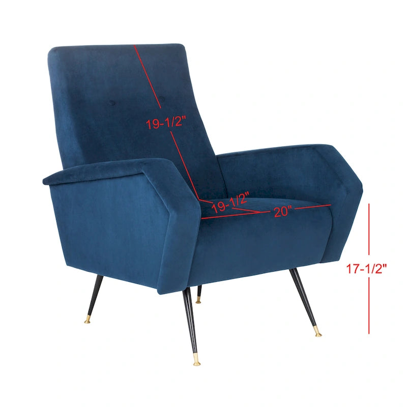 Sillón club retro moderno de mediados de siglo - 28 An. x 35 Prof. x 37 Al.