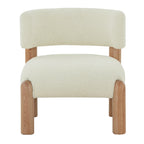 Sillón decorativo de borreguito sintético - 26 pulg. An. x 26 pulg. Prof. x 28 pulg. Al.