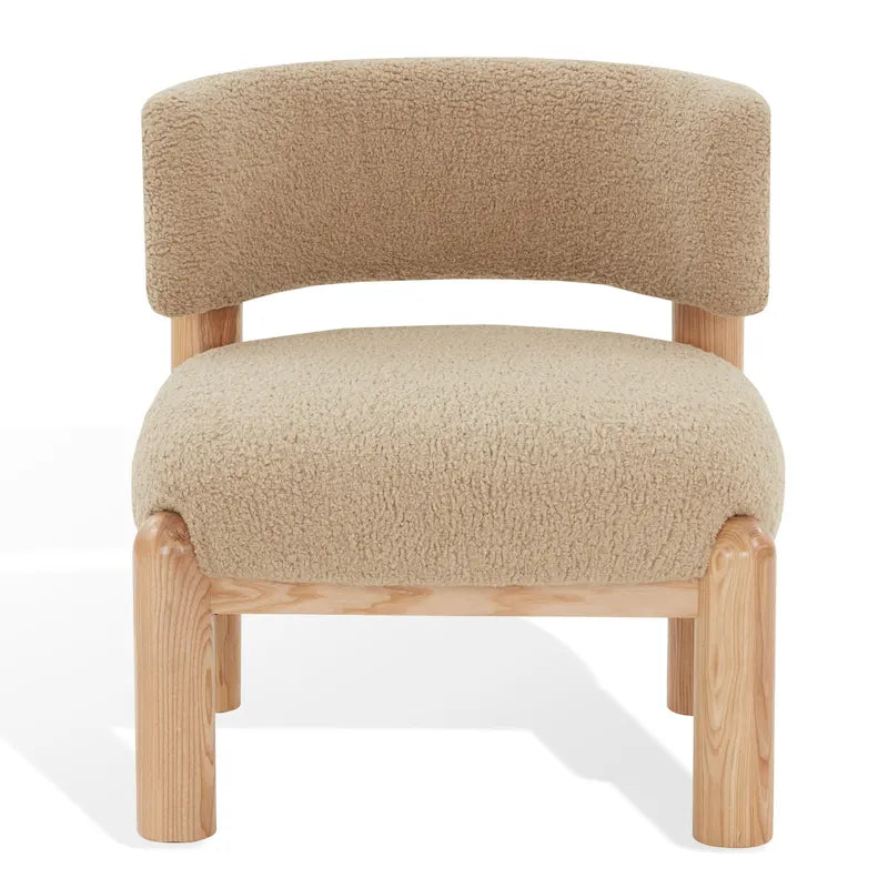 Sillón decorativo de borreguito sintético - 26 pulg. An. x 26 pulg. Prof. x 28 pulg. Al.