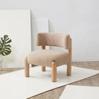Sillón decorativo de borreguito sintético - 26 pulg. An. x 26 pulg. Prof. x 28 pulg. Al.