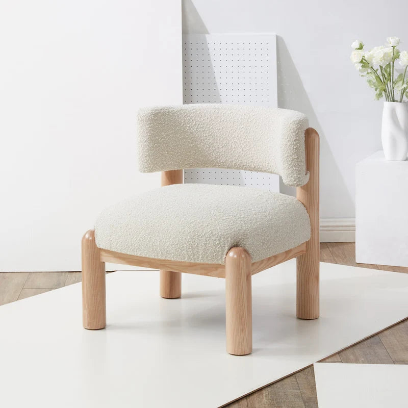 Sillón decorativo de borreguito sintético - 26 pulg. An. x 26 pulg. Prof. x 28 pulg. Al.