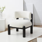 Sillón decorativo de borreguito sintético - 26 pulg. An. x 26 pulg. Prof. x 28 pulg. Al.