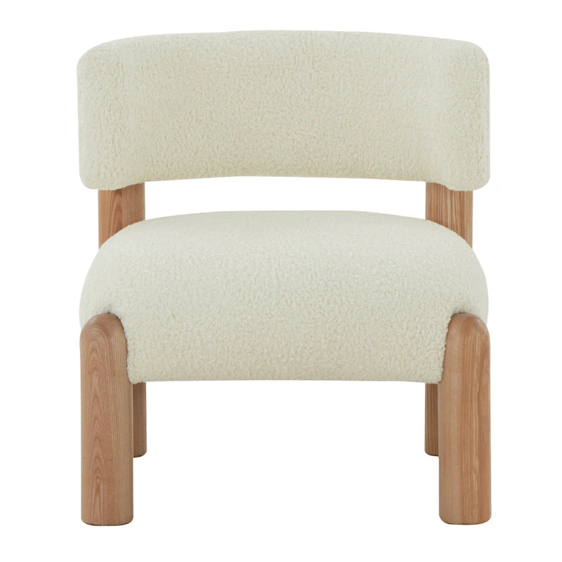 Sillón decorativo de borreguito sintético - 26 pulg. An. x 26 pulg. Prof. x 28 pulg. Al.