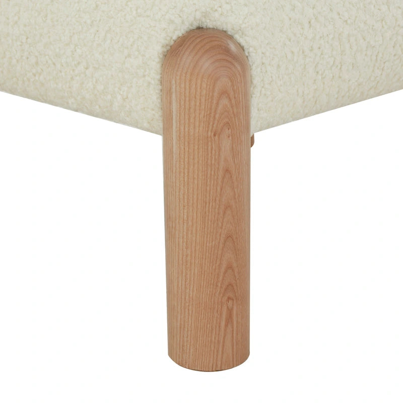 Sillón decorativo de borreguito sintético - 26 pulg. An. x 26 pulg. Prof. x 28 pulg. Al.