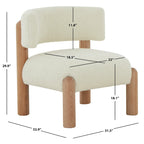Sillón decorativo de borreguito sintético - 26 pulg. An. x 26 pulg. Prof. x 28 pulg. Al.