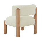 Sillón decorativo de borreguito sintético - 26 pulg. An. x 26 pulg. Prof. x 28 pulg. Al.