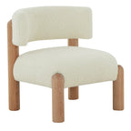 Sillón decorativo de borreguito sintético - 26 pulg. An. x 26 pulg. Prof. x 28 pulg. Al.