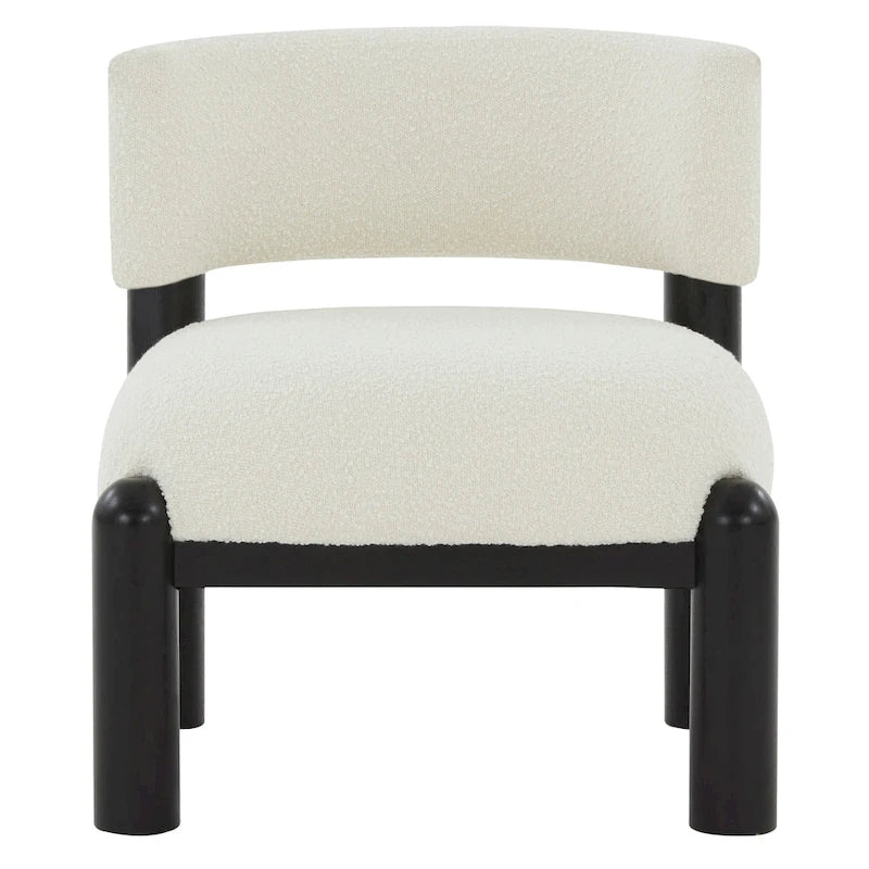 Sillón decorativo de borreguito sintético - 26 pulg. An. x 26 pulg. Prof. x 28 pulg. Al.