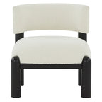 Sillón decorativo de borreguito sintético - 26 pulg. An. x 26 pulg. Prof. x 28 pulg. Al.