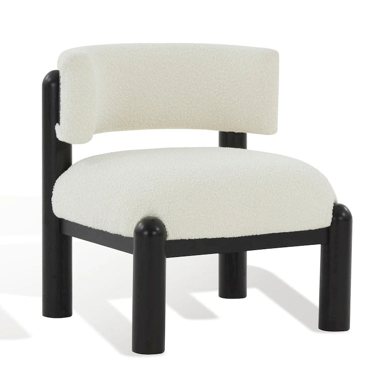 Sillón decorativo de borreguito sintético - 26 pulg. An. x 26 pulg. Prof. x 28 pulg. Al.
