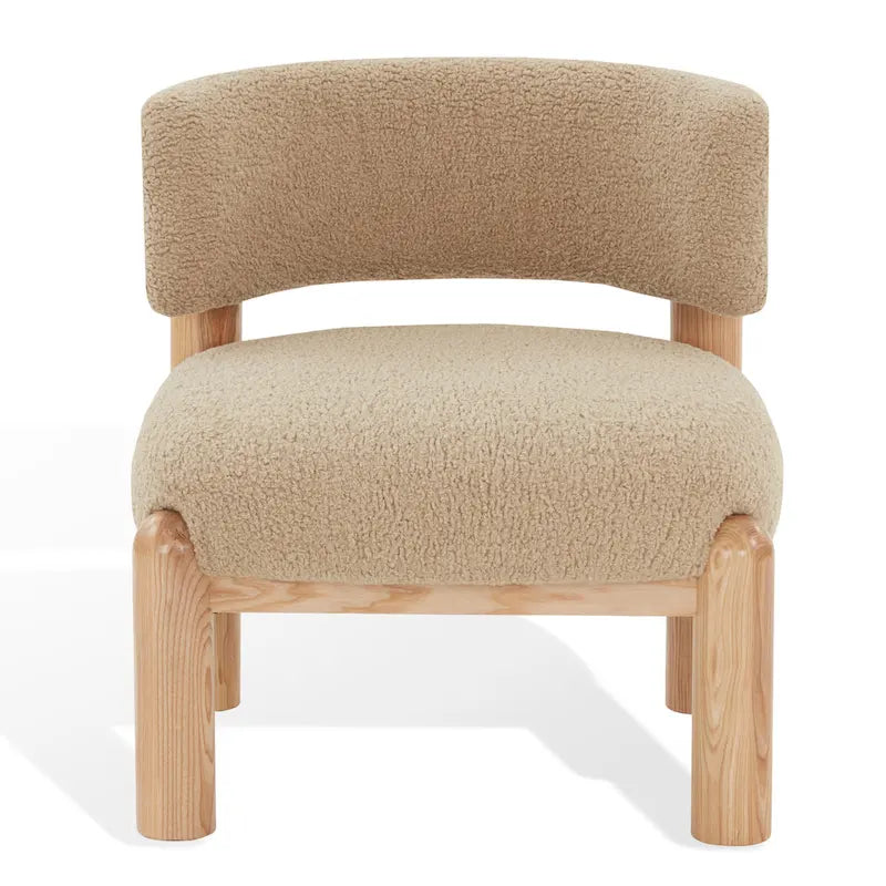 Sillón decorativo de borreguito sintético - 26 pulg. An. x 26 pulg. Prof. x 28 pulg. Al.