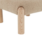 Sillón decorativo de borreguito sintético - 26 pulg. An. x 26 pulg. Prof. x 28 pulg. Al.