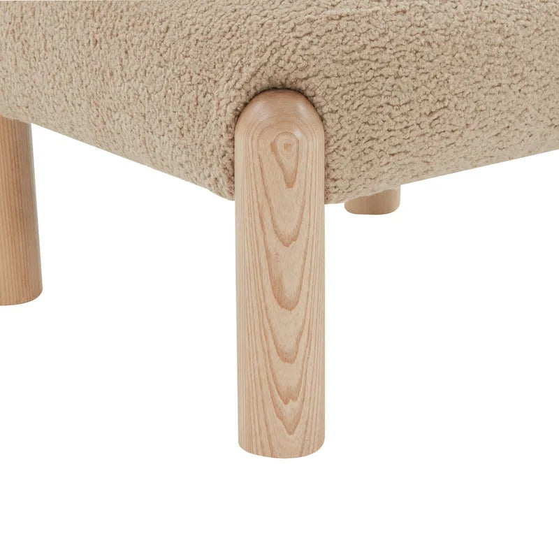 Sillón decorativo de borreguito sintético - 26 pulg. An. x 26 pulg. Prof. x 28 pulg. Al.