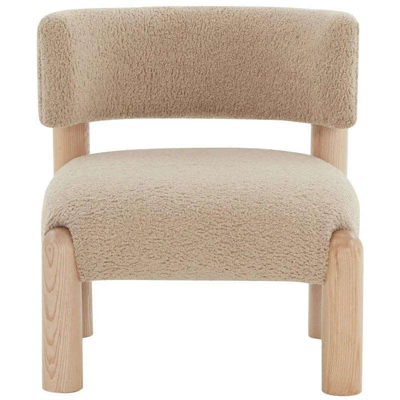 Sillón decorativo de borreguito sintético - 26 pulg. An. x 26 pulg. Prof. x 28 pulg. Al.