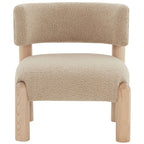 Sillón decorativo de borreguito sintético - 26 pulg. An. x 26 pulg. Prof. x 28 pulg. Al.