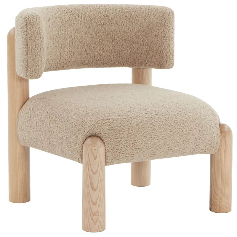 Sillón decorativo de borreguito sintético - 26 pulg. An. x 26 pulg. Prof. x 28 pulg. Al.