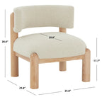 Sillón decorativo de borreguito sintético - 26 pulg. An. x 26 pulg. Prof. x 28 pulg. Al.