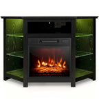 Mueble para TV con chimenea eléctrica y luces LED