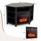 Mueble para TV con chimenea eléctrica y luces LED