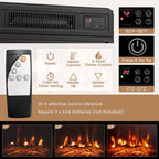 Mueble para TV con chimenea eléctrica y luces LED