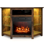 Mueble para TV con chimenea eléctrica y luces LED