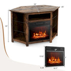 Mueble para TV con chimenea eléctrica y luces LED