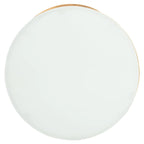 Mesa auxiliar con tope blanco/dorado - 20 x 20 x 21.2 - 20 An. x 20 Prof. x 21 Al.