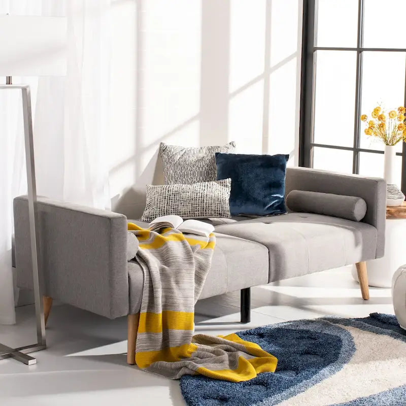 Cama futón plegable con almohada - 74.8 x 31.9 x 34.7