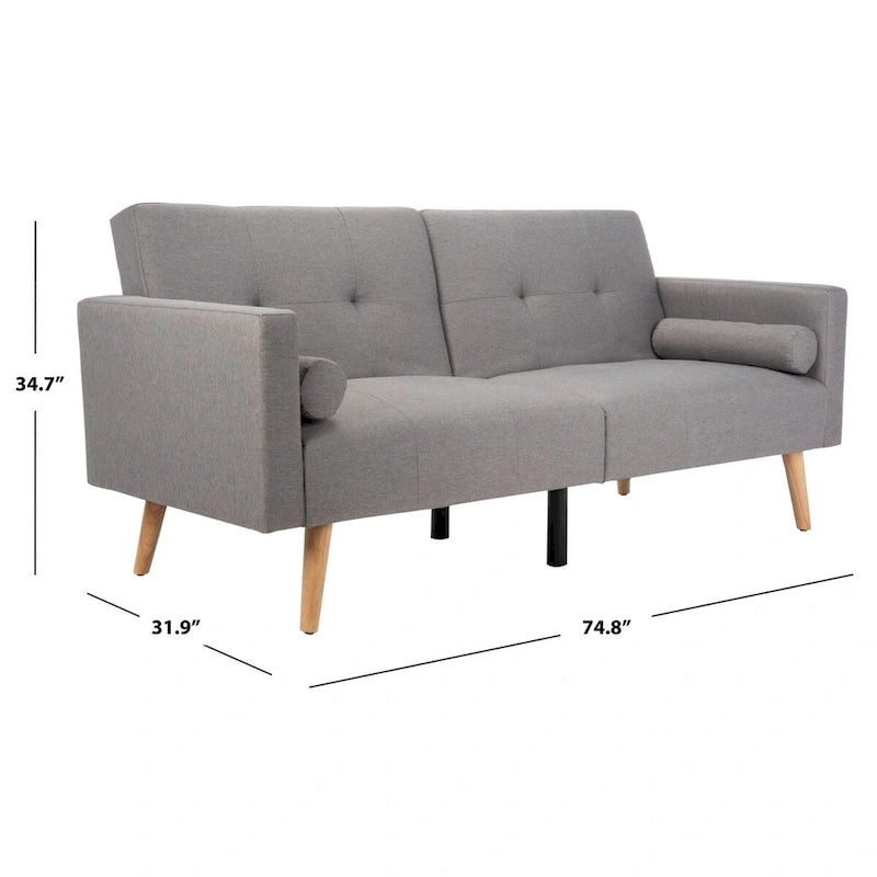 Cama futón plegable con almohada - 74.8 x 31.9 x 34.7