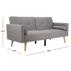 Cama futón plegable con almohada - 74.8 x 31.9 x 34.7