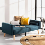 Cama futón plegable con almohada - 74.8 x 31.9 x 34.7