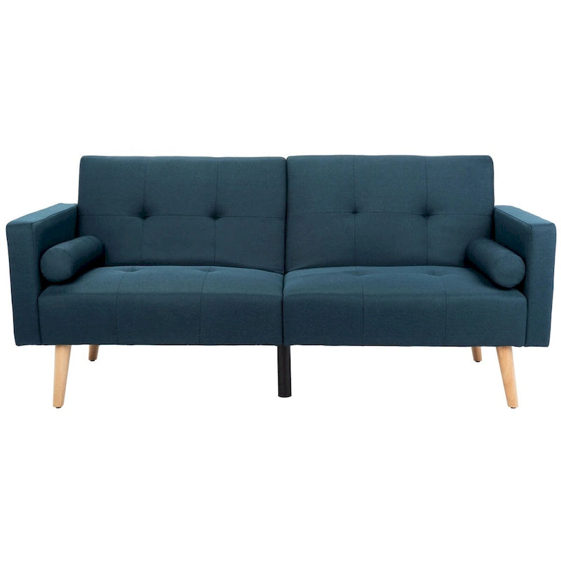 Cama futón plegable con almohada - 74.8 x 31.9 x 34.7
