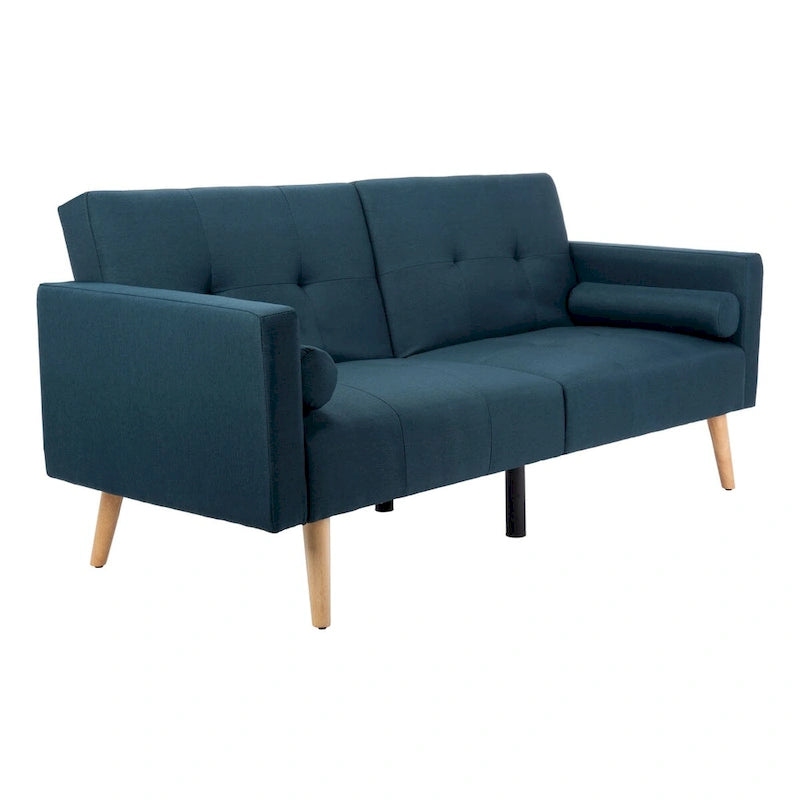 Cama futón plegable con almohada - 74.8 x 31.9 x 34.7