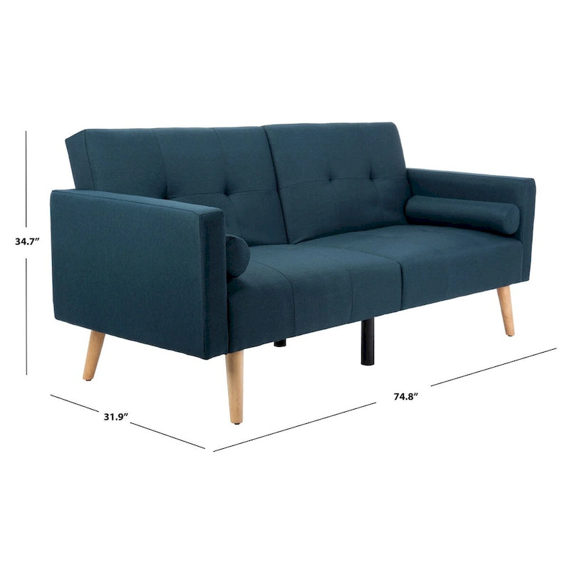 Cama futón plegable con almohada - 74.8 x 31.9 x 34.7