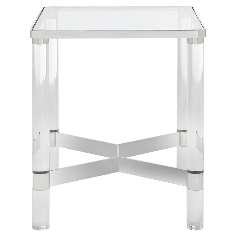 Mesa auxiliar de acrílico - 20 pulgadas de ancho x 20 pulgadas de profundidad x 24 pulgadas de alto