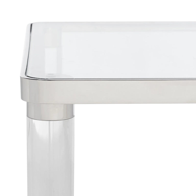 Mesa auxiliar de acrílico - 20 pulgadas de ancho x 20 pulgadas de profundidad x 24 pulgadas de alto