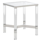 Mesa auxiliar de acrílico - 20 pulgadas de ancho x 20 pulgadas de profundidad x 24 pulgadas de alto