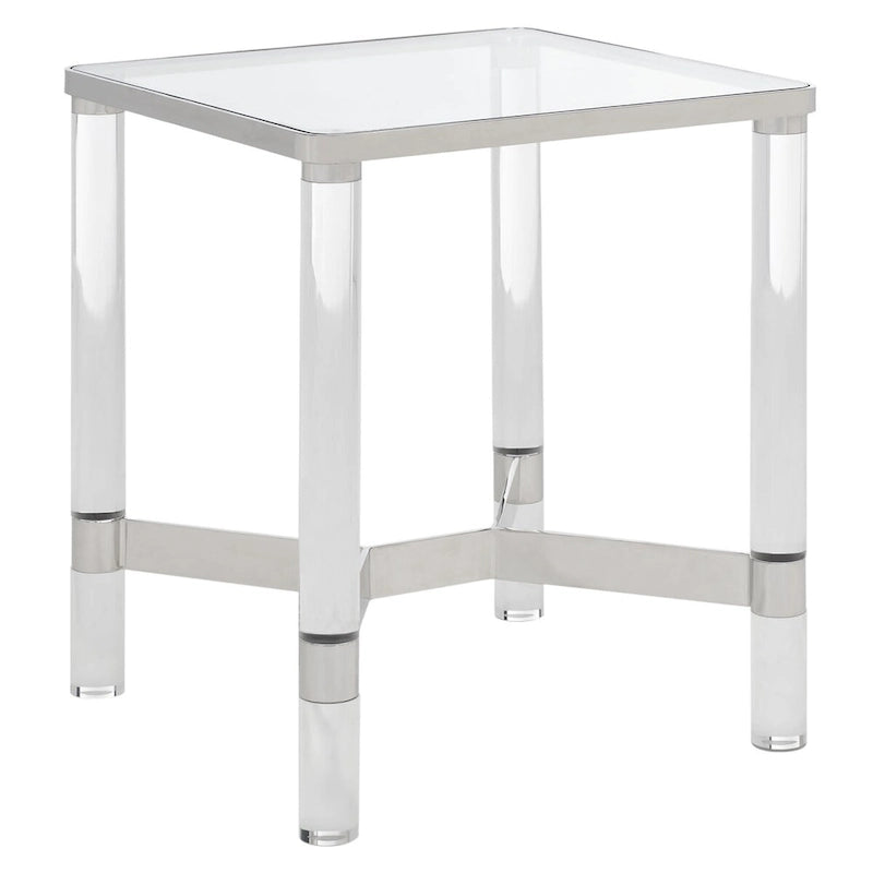 Mesa auxiliar de acrílico - 20 pulgadas de ancho x 20 pulgadas de profundidad x 24 pulgadas de alto